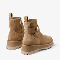 Bottines Meena en daim-velours et rotin - Rattan
