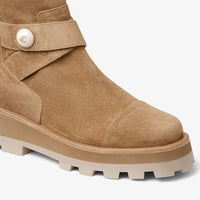 Bottines Meena en daim-velours et rotin - Rattan