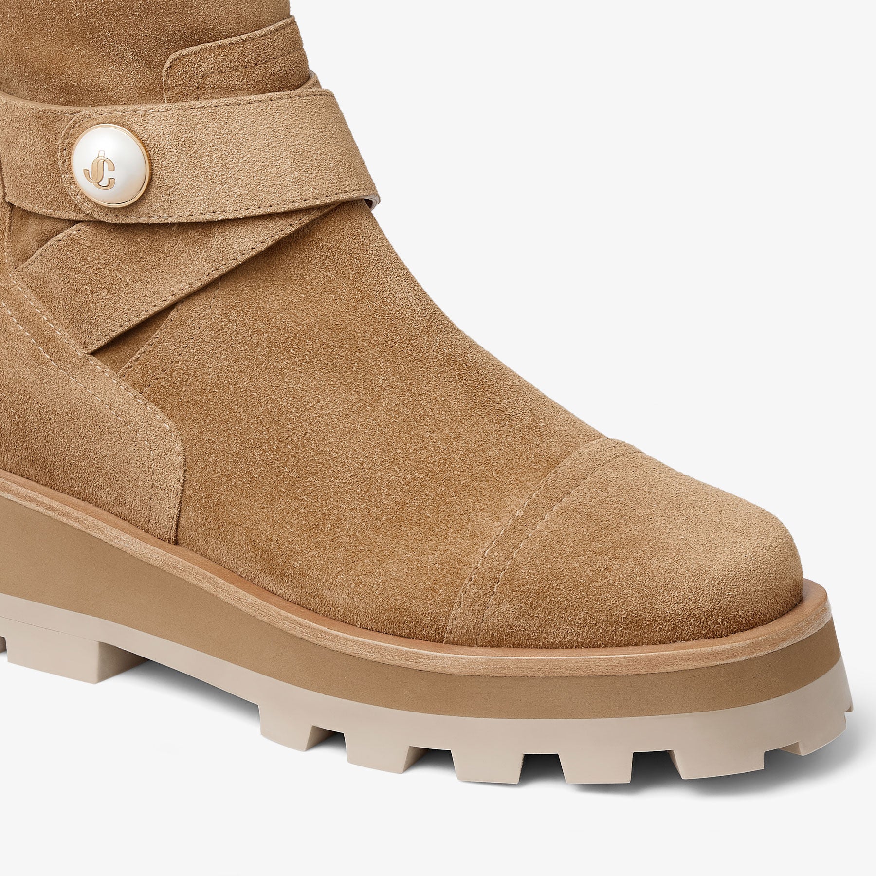 Bottines Meena en daim-velours et rotin - Rattan