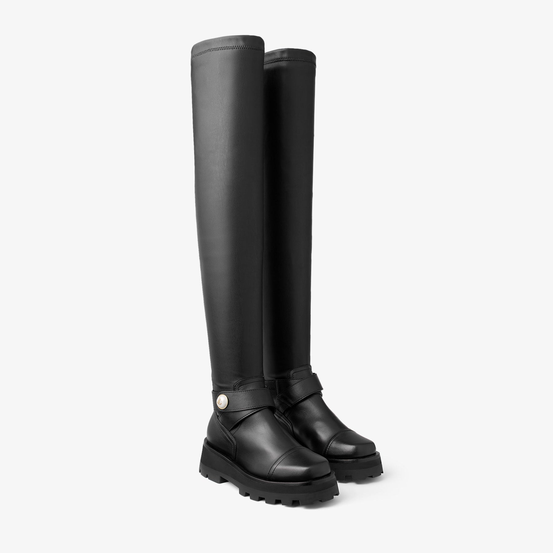 Cuissardes Meena en cuir - Black