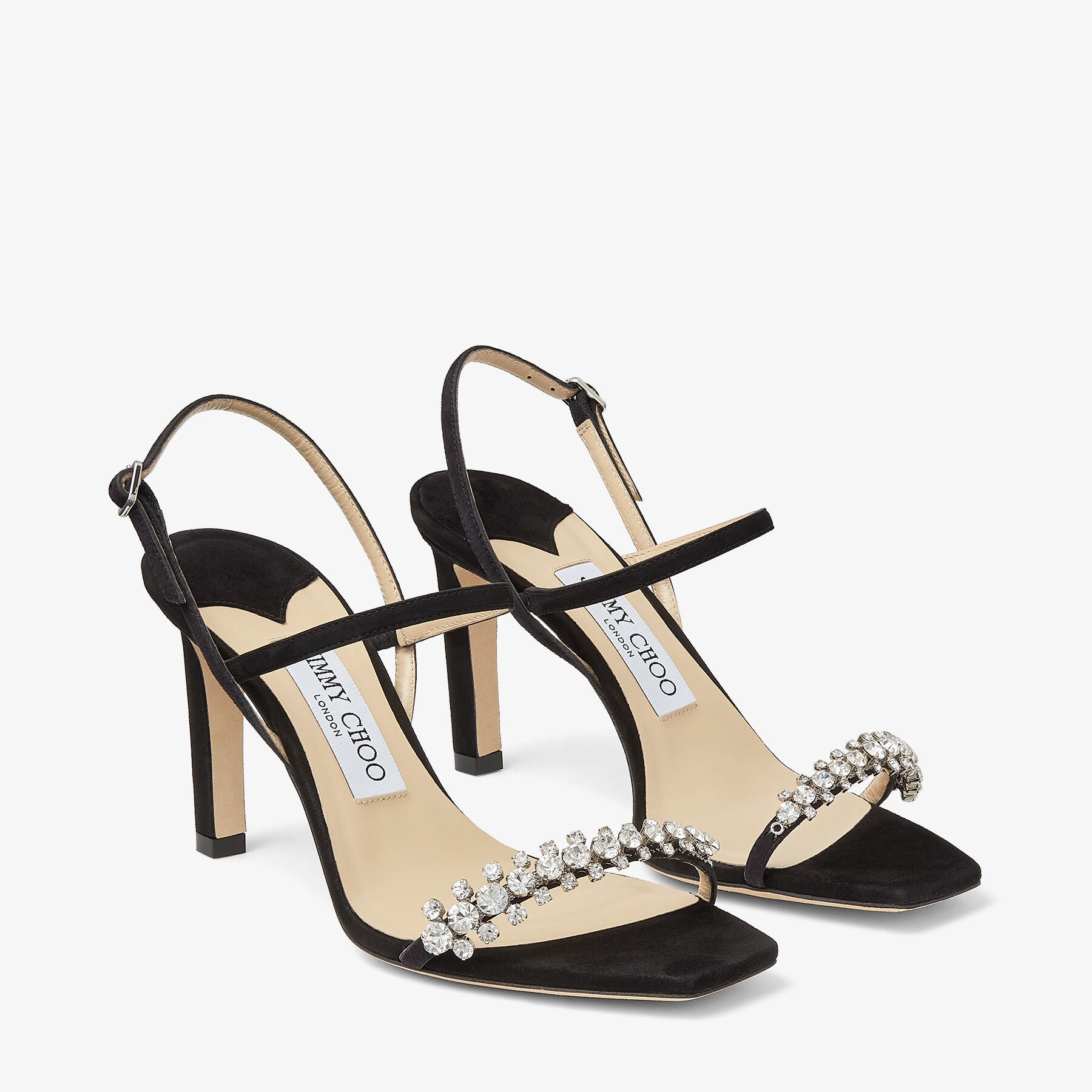 ZNO STOCK 0 / Reco 280 BLACK/CRYSTAL Sandal MEIRA 85