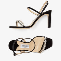 ZNO STOCK 0 / Reco 280 BLACK/CRYSTAL Sandal MEIRA 85