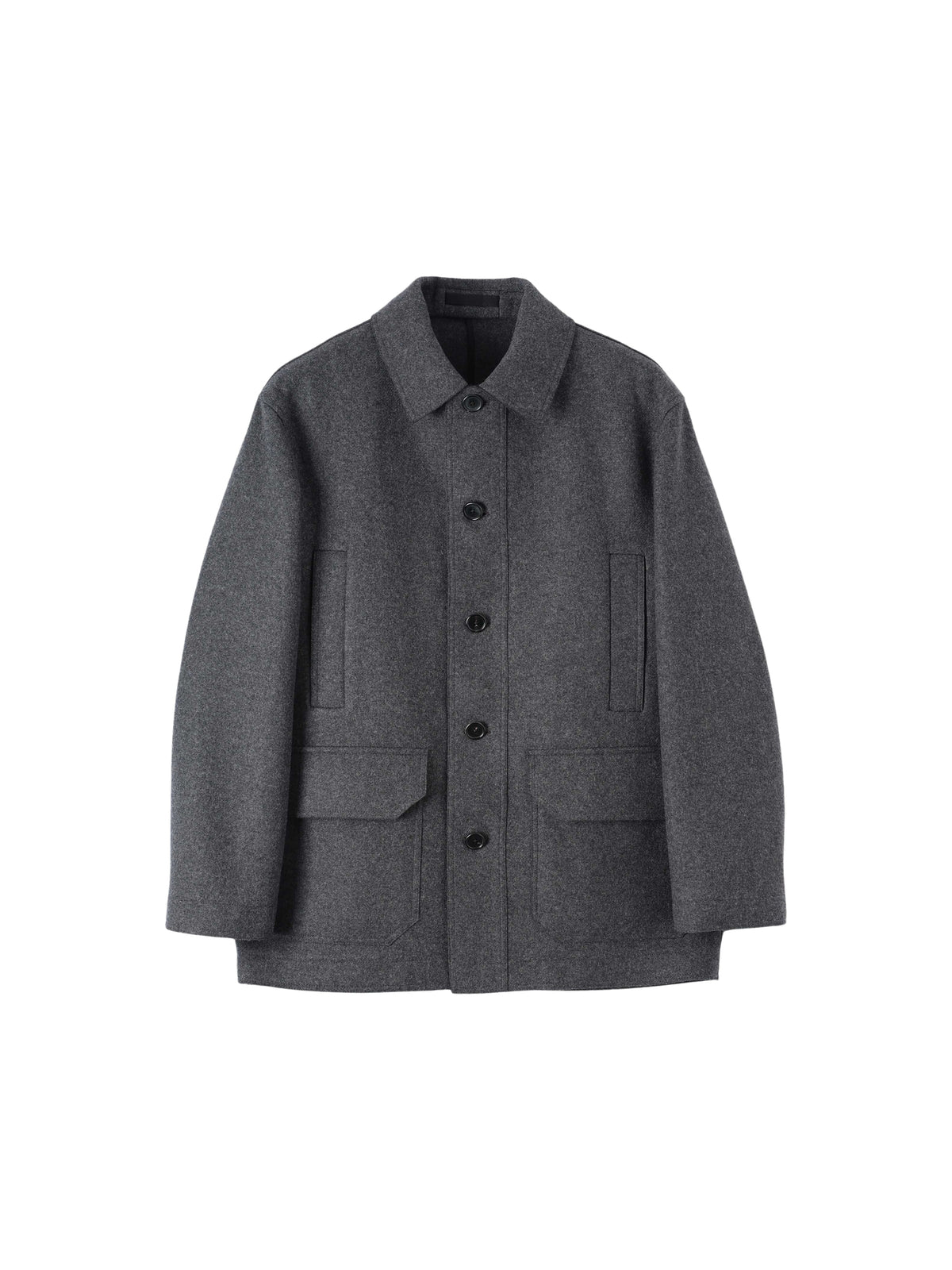 Veste oversize à poches en laine - Grey