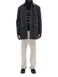 Veste oversize à poches en laine - Grey