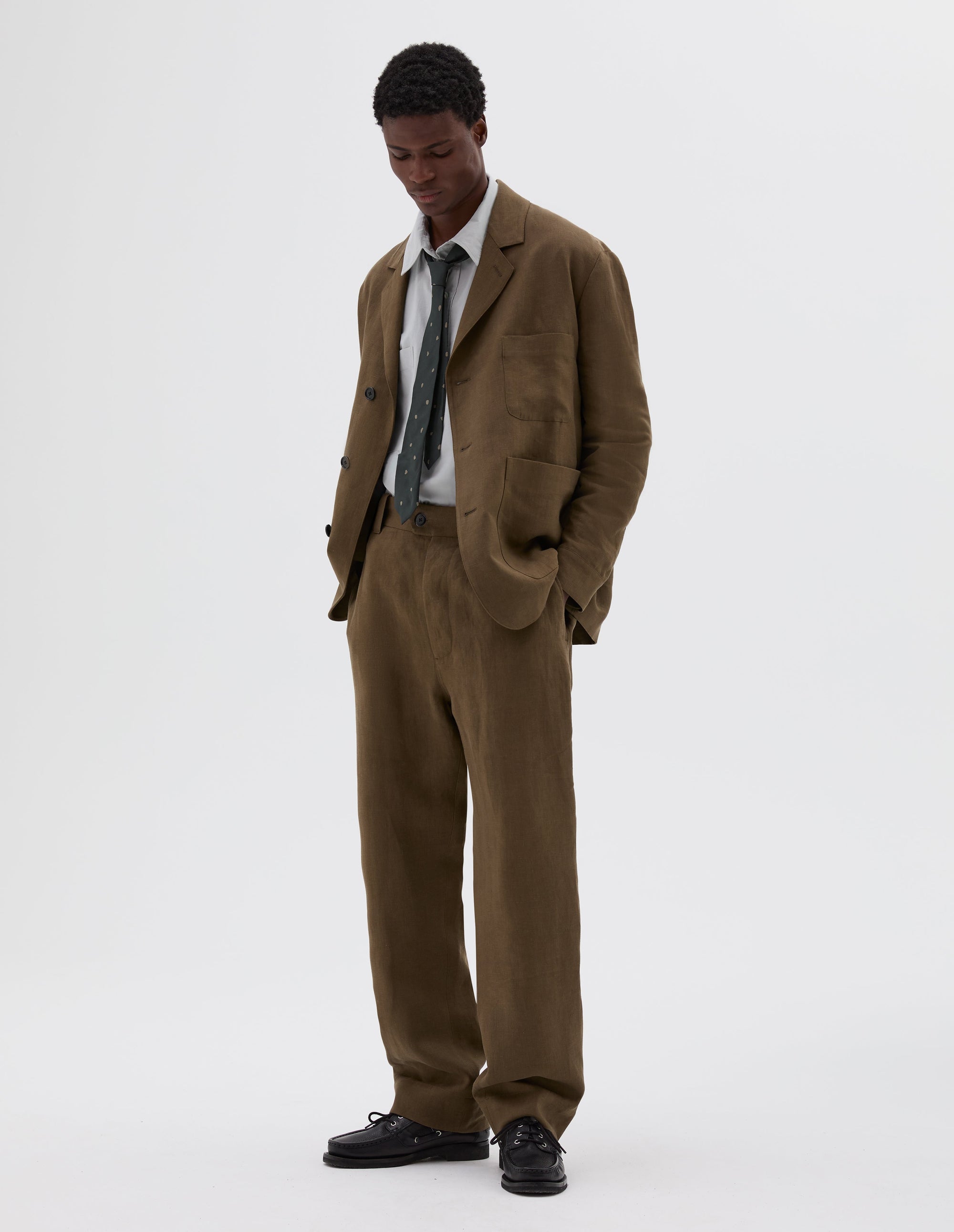 Blazer à poignets de chemise - Brown & Green