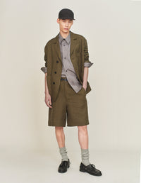 Blazer à poignets de chemise - Brown & Green