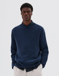 Pull col rond sans coutures - Blue