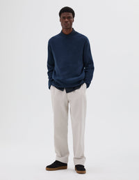 Pull col rond sans coutures - Blue