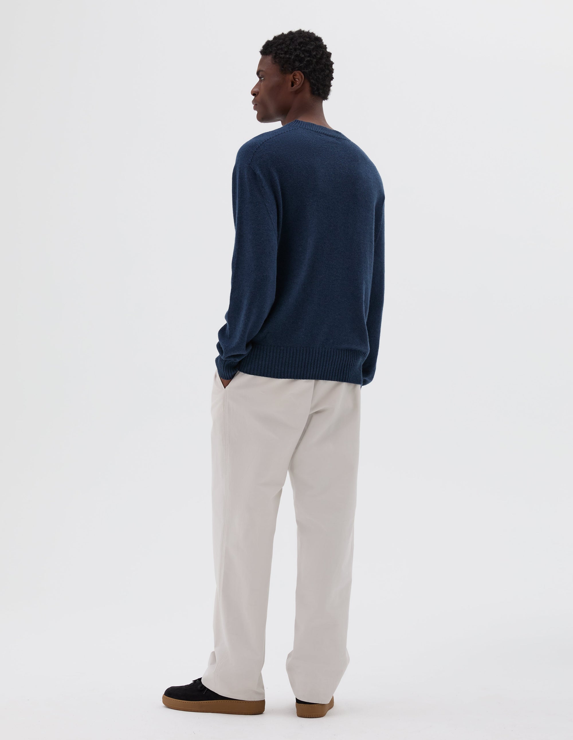 Pull col rond sans coutures - Blue