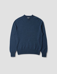 Pull col rond sans coutures - Blue