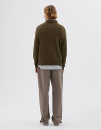 Pull col rond sans coutures - Green