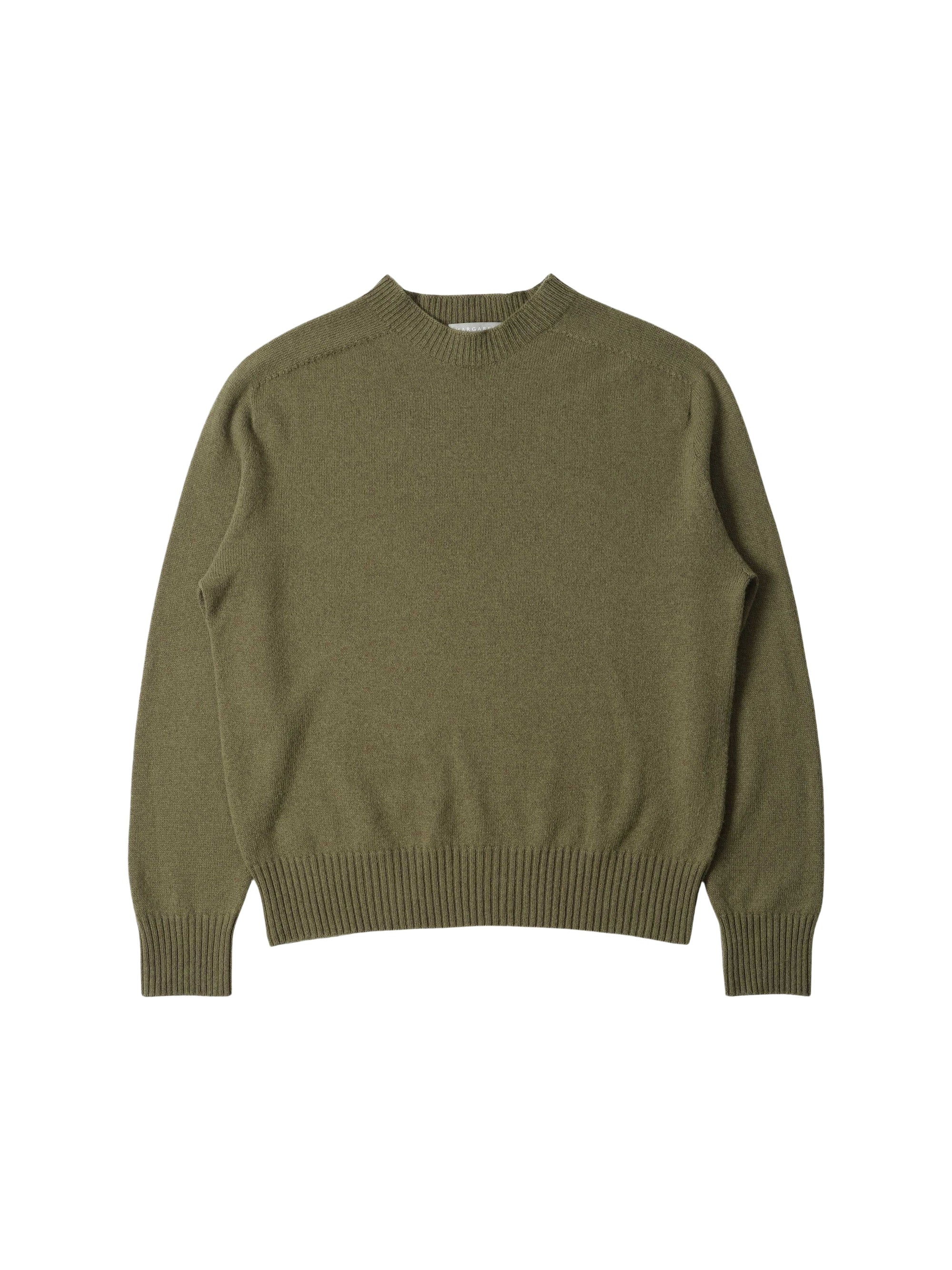 Classic round-neck cashmere jumper - Green