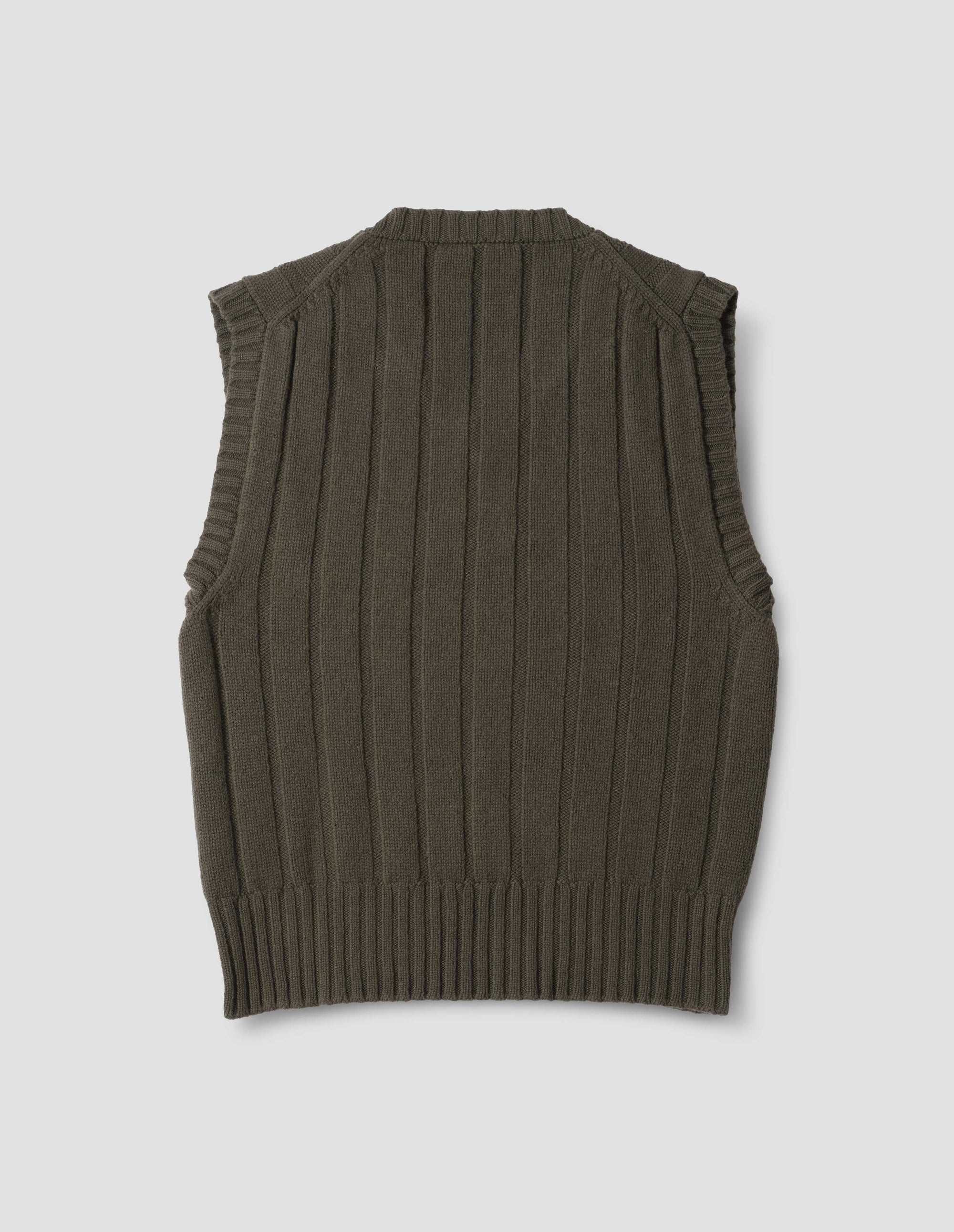Débardeur en maille à larges côtes - Khaki