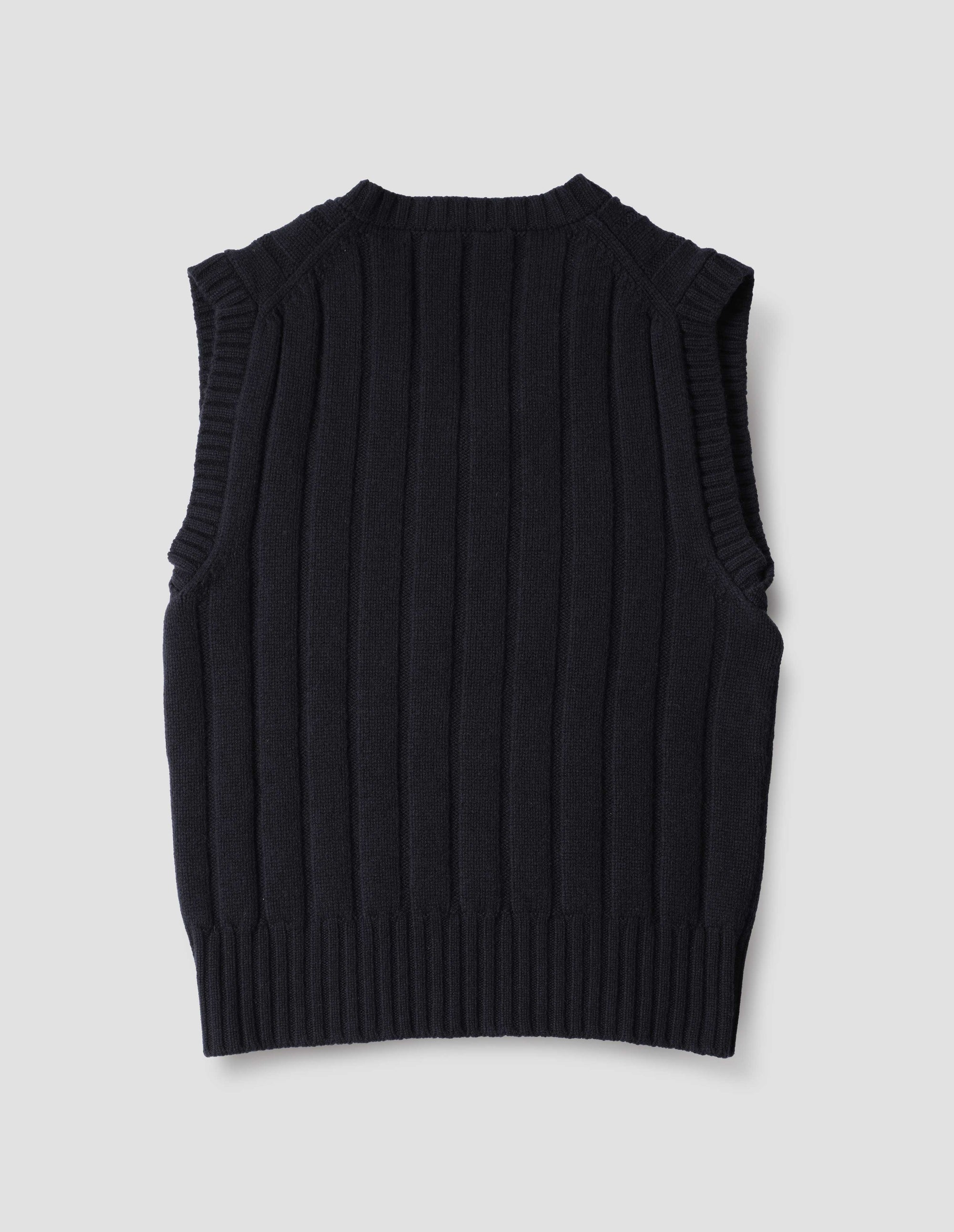 Débardeur en maille à larges côtes - Navy