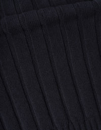 Débardeur en maille à larges côtes - Navy