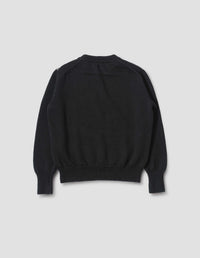 Pull col rond à motif Fair Isle abstrait - Black & Natural & Grey
