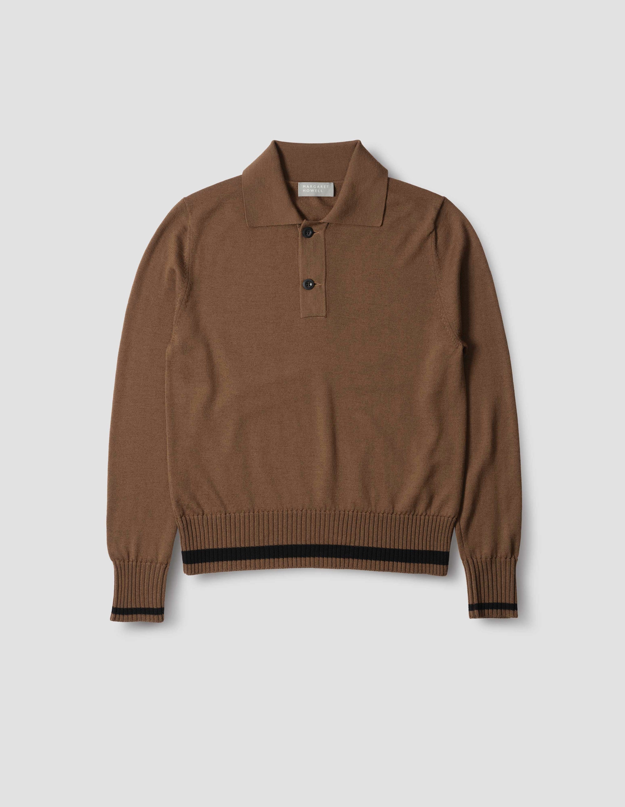 Polo à finitions épaisses - Brown & Black