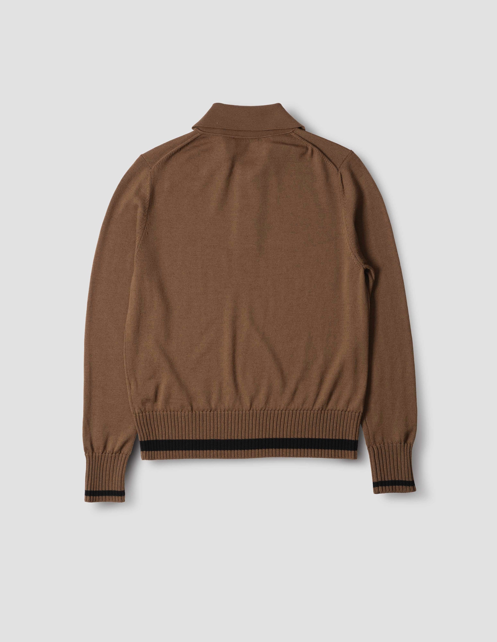 Polo à finitions épaisses - Brown & Black