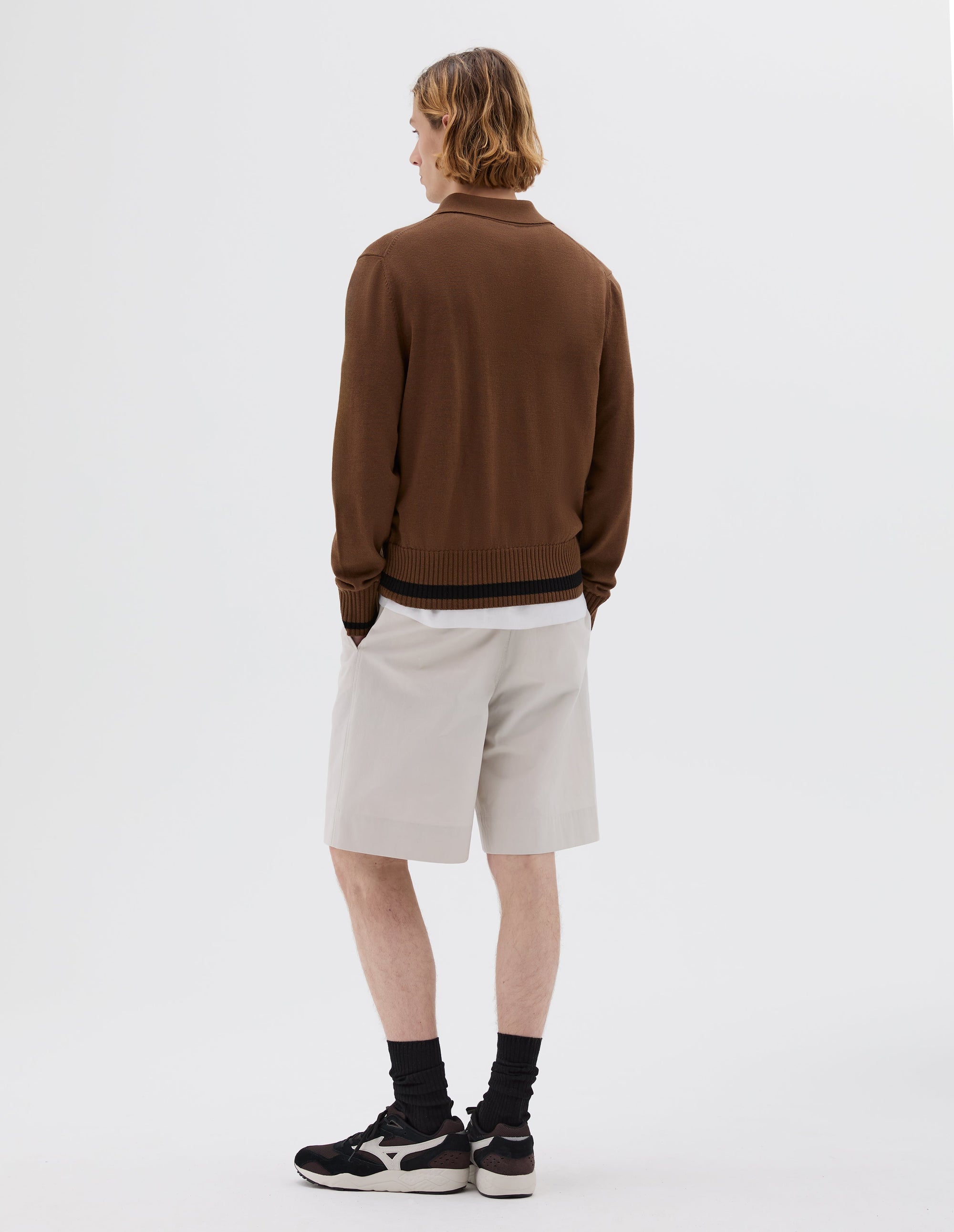Polo à finitions épaisses - Brown & Black