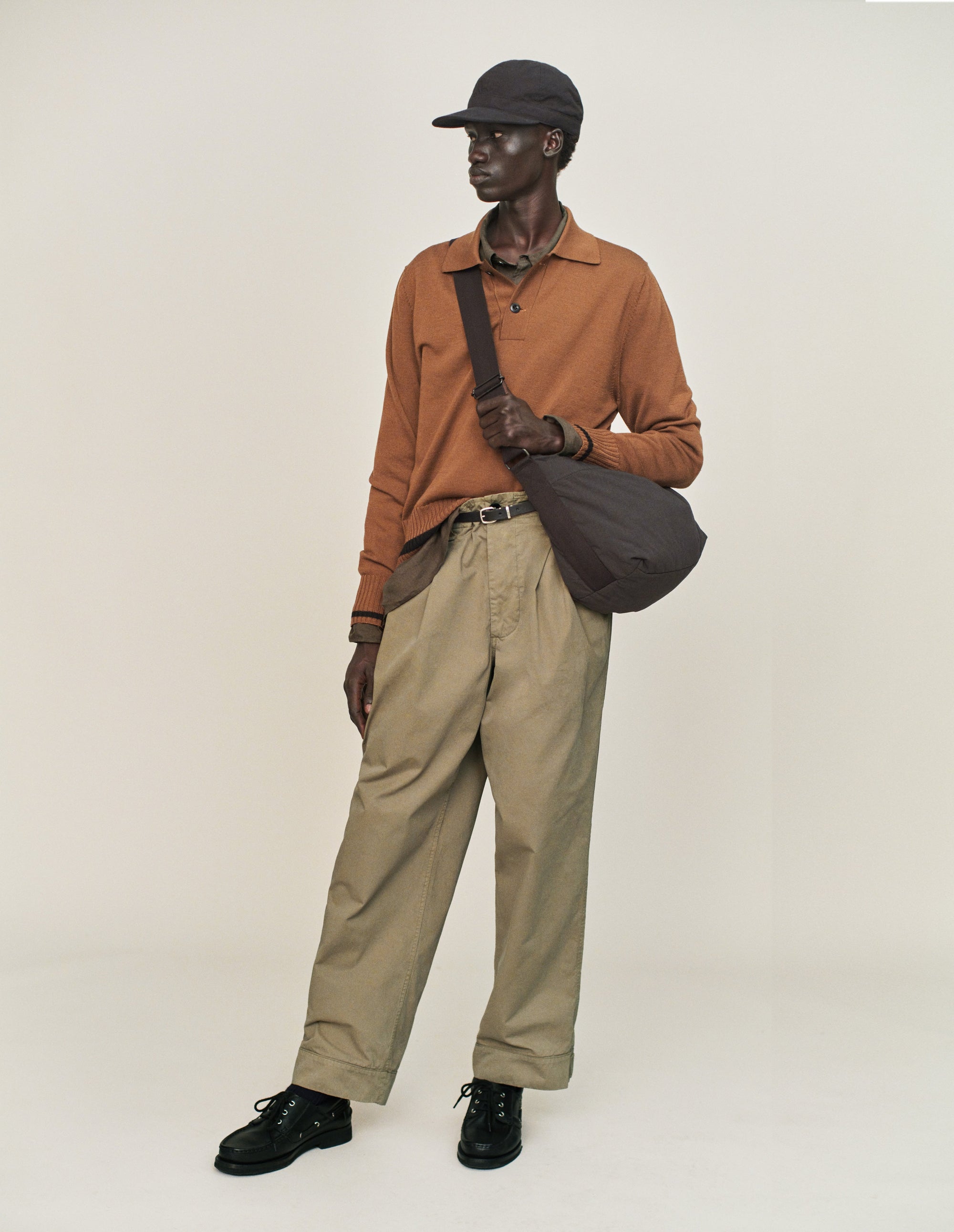 Polo à finitions épaisses - Brown & Black