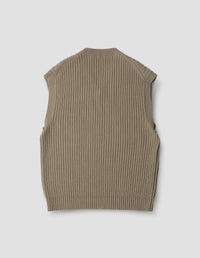 Débardeur en maille torsadée - Beige & Green