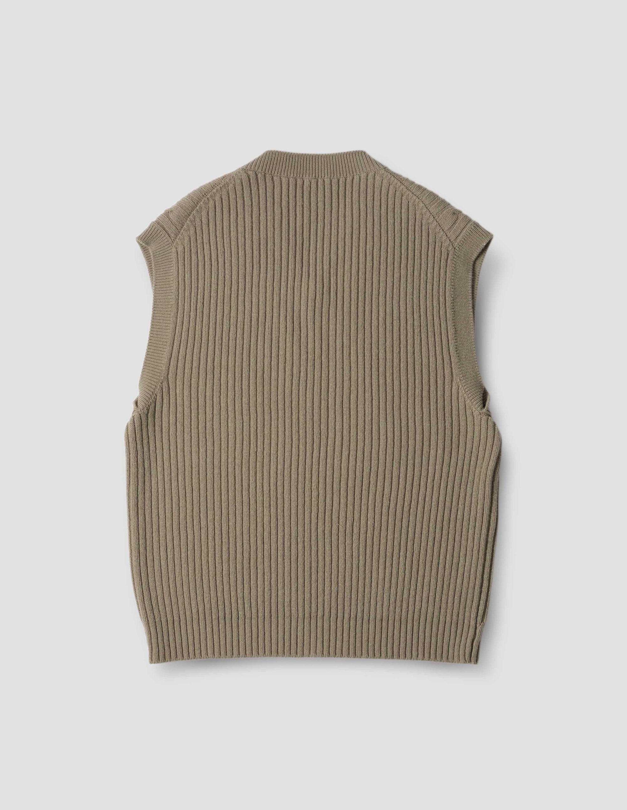 Débardeur en maille torsadée - Beige & Green