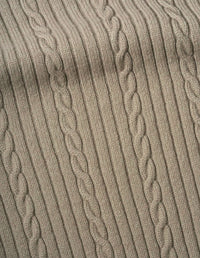 Débardeur en maille torsadée - Beige & Green