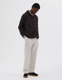 Sweat à capuche zippé - Brown