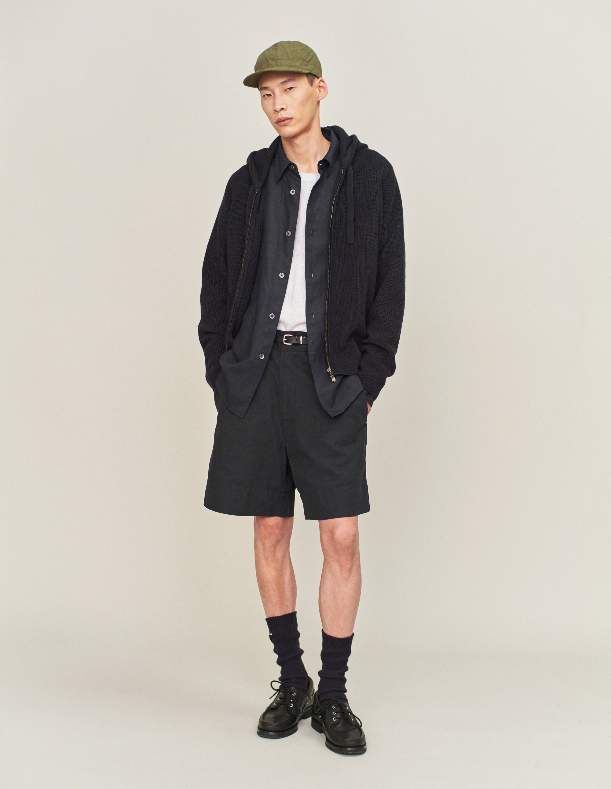 Sweat à capuche zippé - Navy
