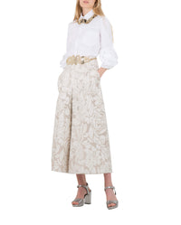 Chemise Mélanie décorée de rose - White