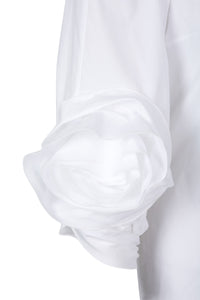 Chemise Mélanie décorée de rose - White