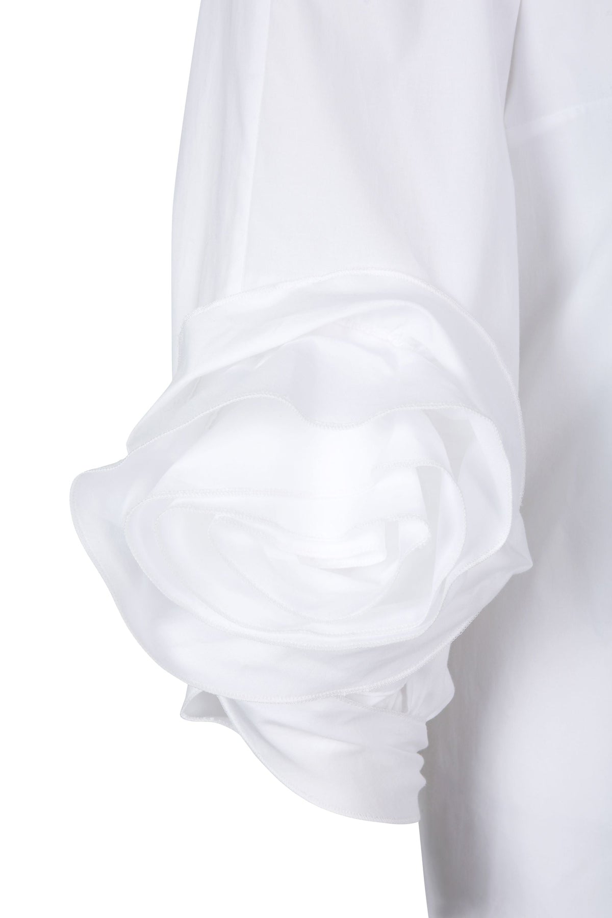Chemise Mélanie décorée de rose - White