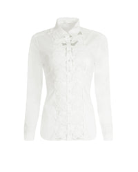 Chemise Melopée en dentelle à détails brodés - Moon White