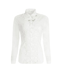 Chemise Melopée en dentelle à détails brodés - Moon White