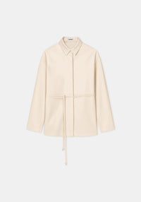 Chemise Melville en cuir - Buttermilk