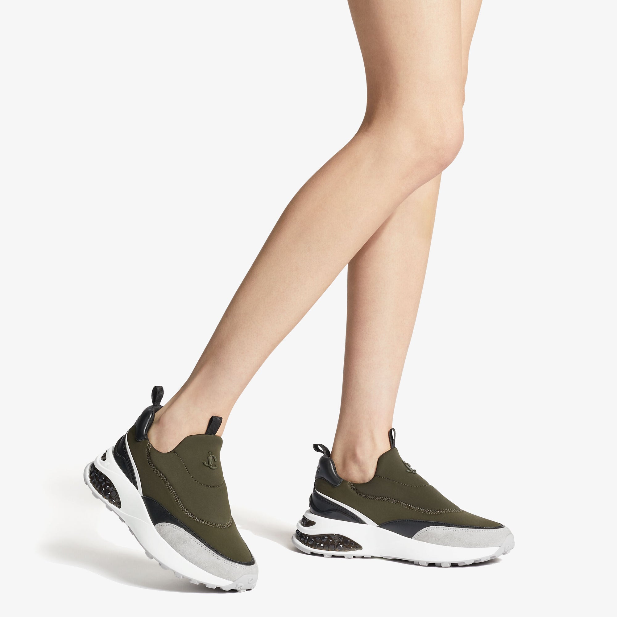 Sneakers Memphis en néoprène et cuir mix - Seaweed Mix