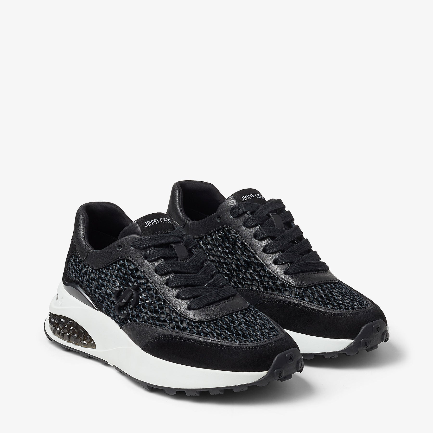 Memphis mesh lace-up trainers - Black