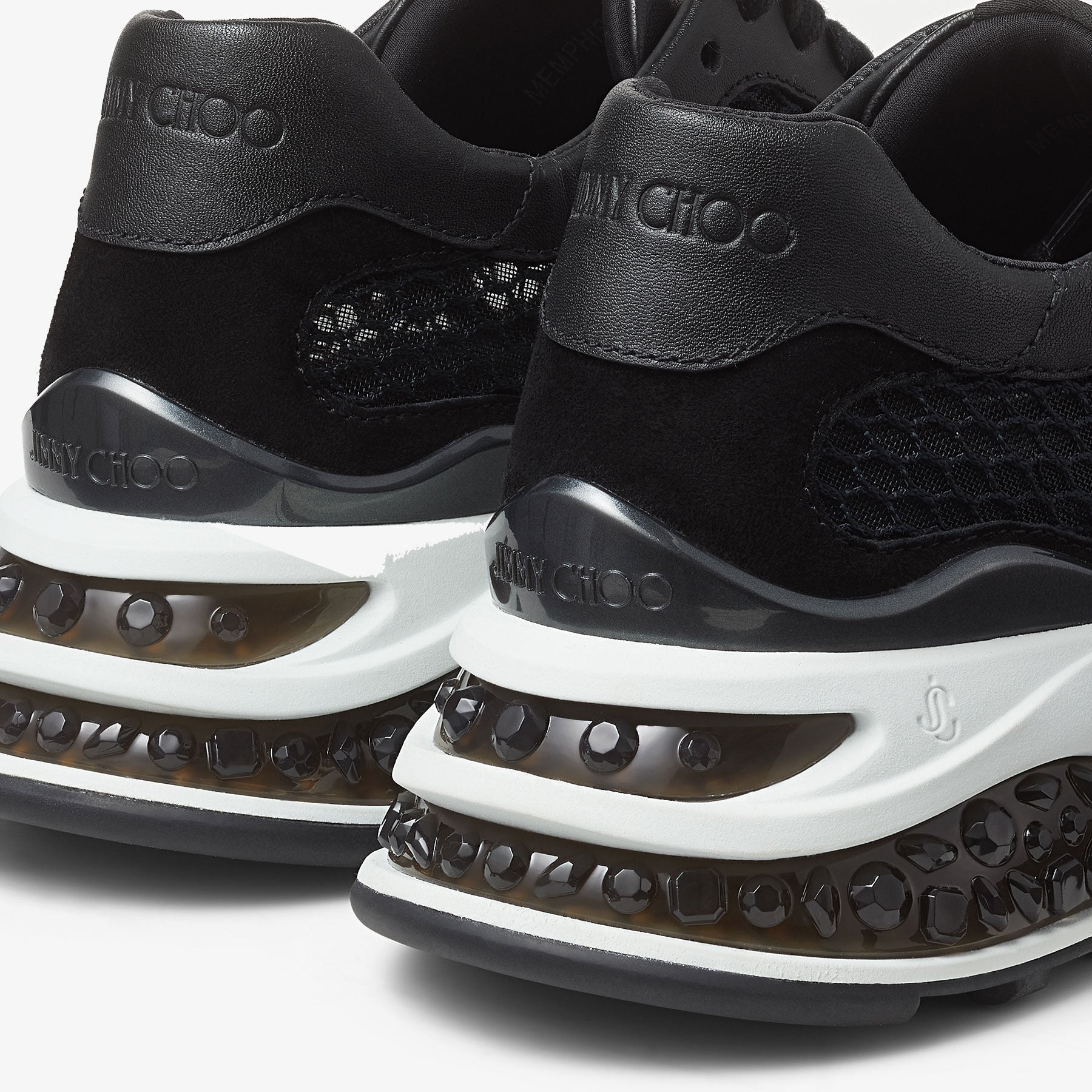 Memphis mesh lace-up trainers - Black