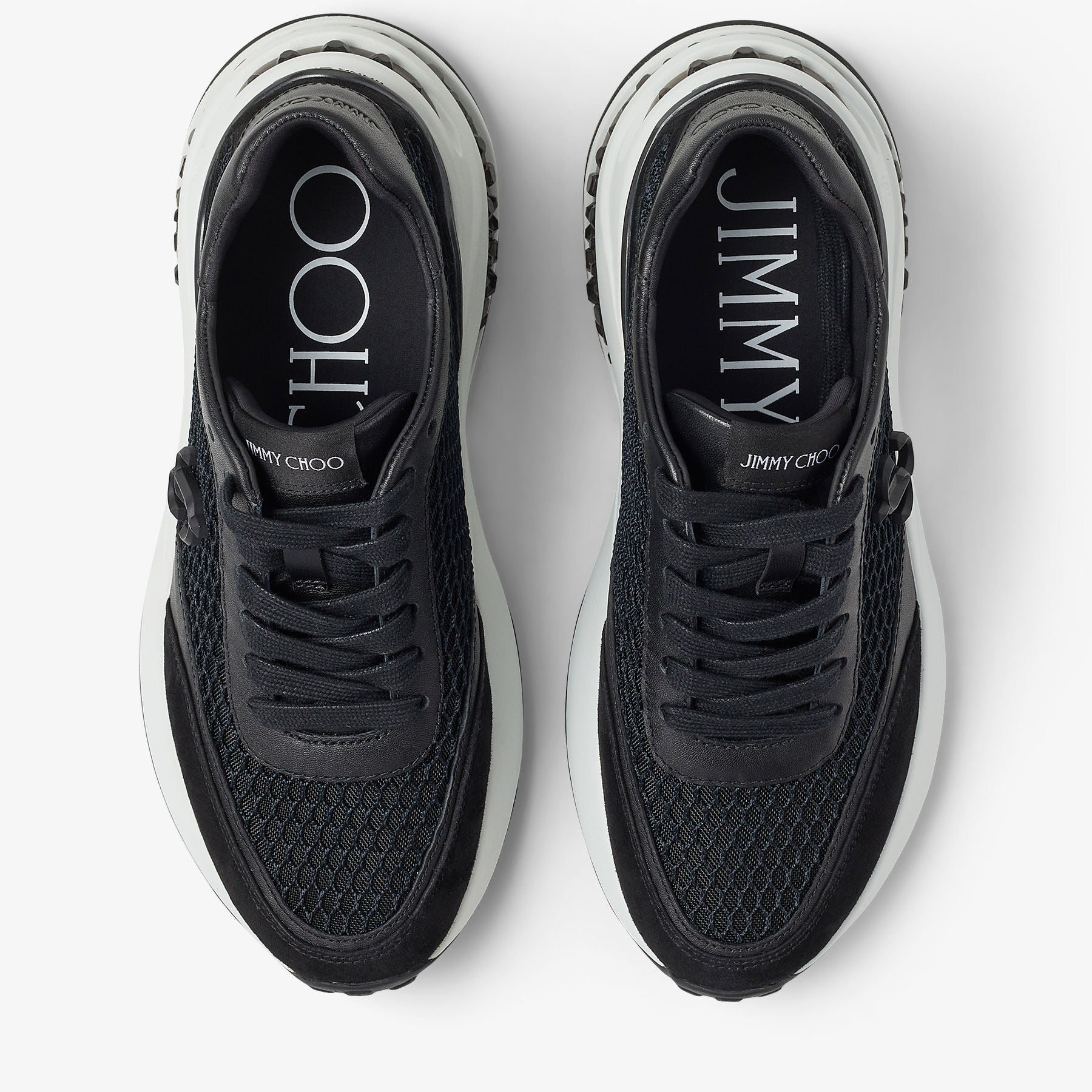 Memphis mesh lace-up trainers - Black