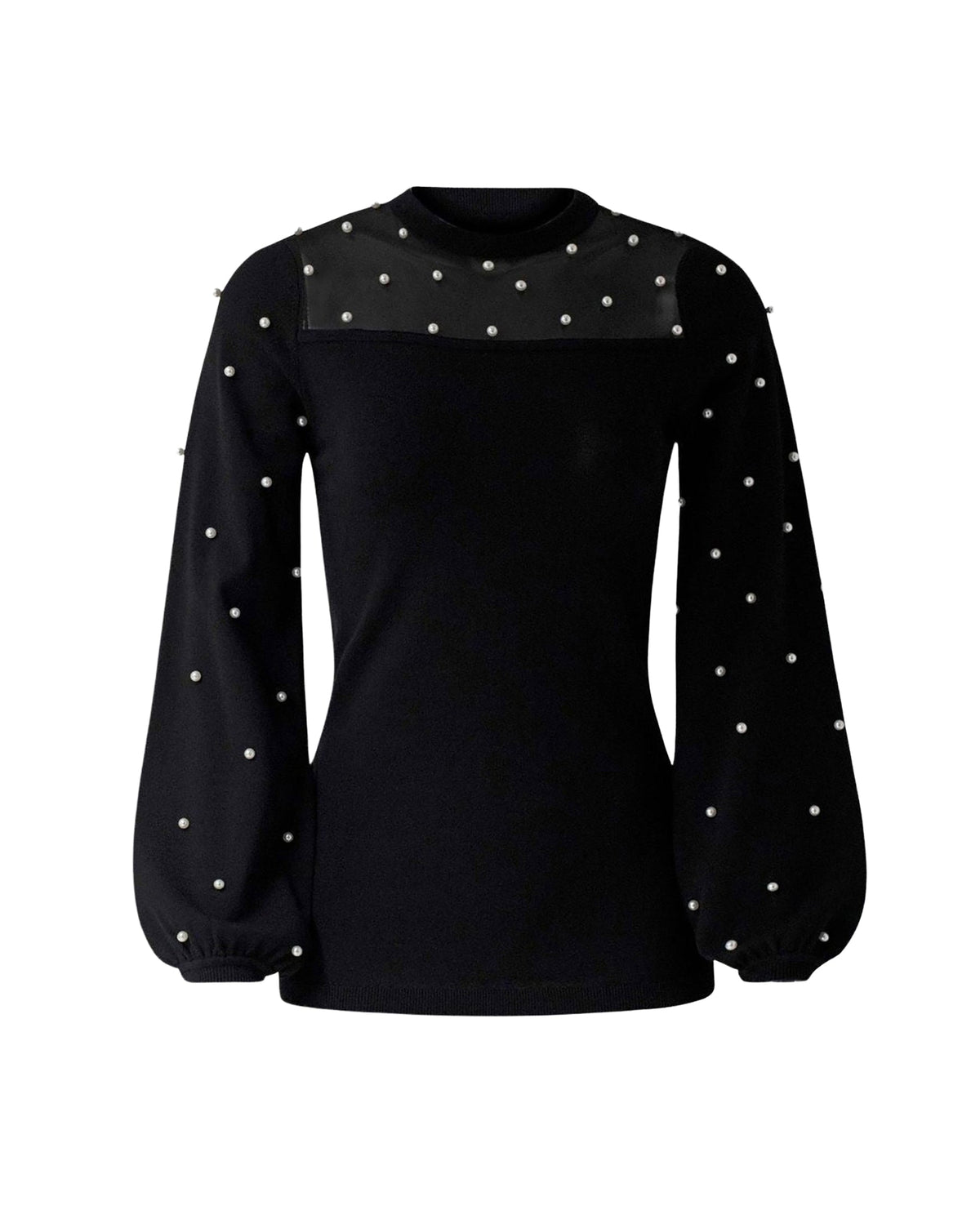 Pull Menuet à manches ballon - Black