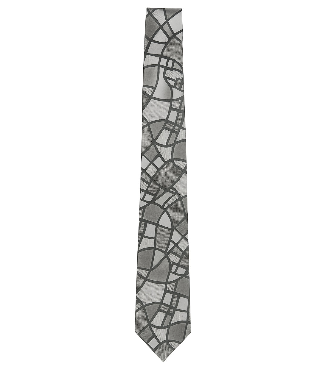 Cravate The Piccadilly en soie - Gris & Noir