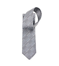Cravate The Men New-York en soie - Gris, Noir & Argent