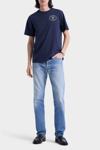 Kennedy Crest T-Shirt - Navy & White