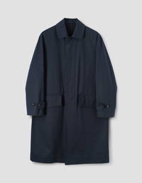 Imperméable à poches en biais - Navy