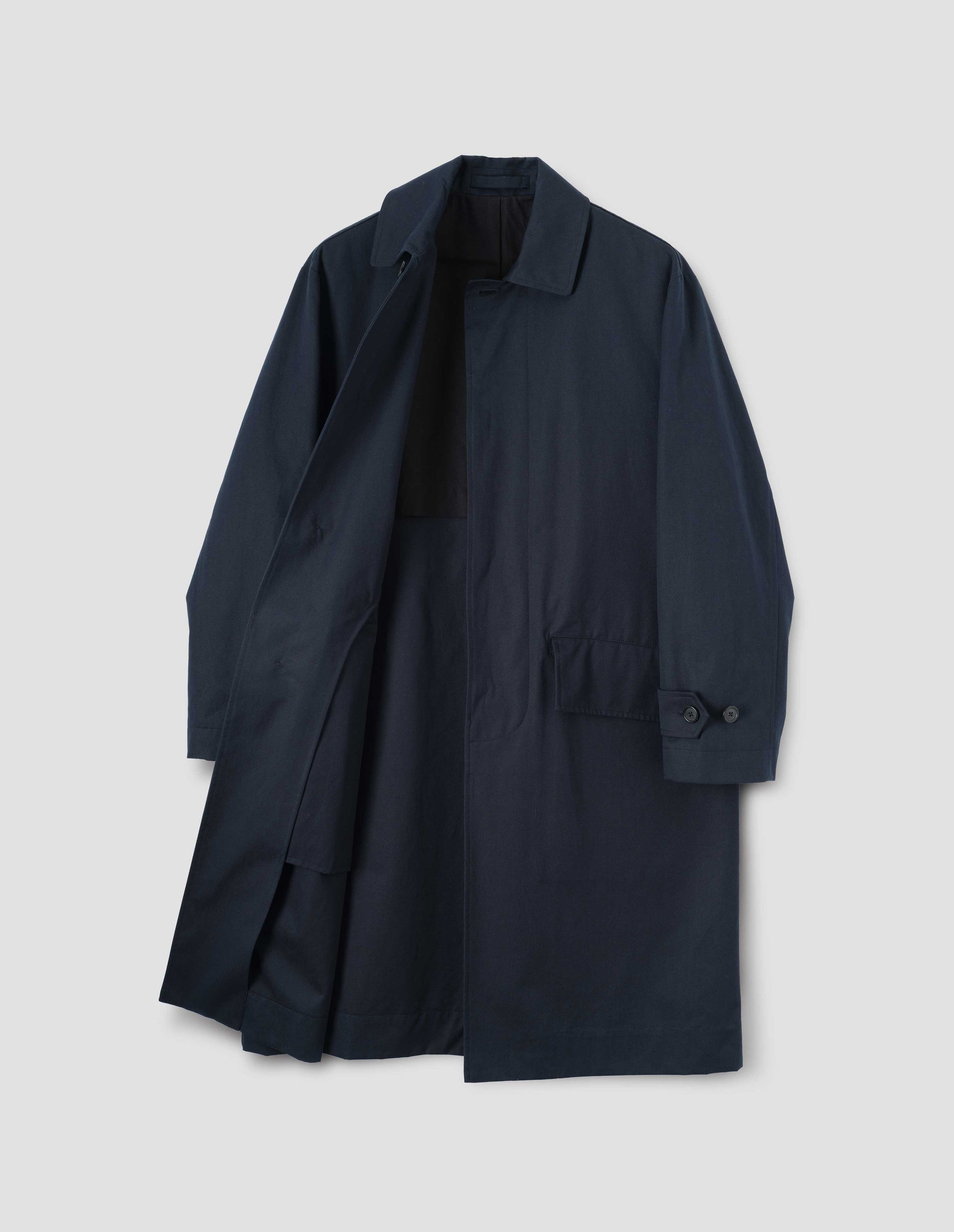 Imperméable à poches en biais - Navy