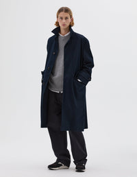 Imperméable à poches en biais - Navy