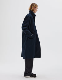 Imperméable à poches en biais - Navy
