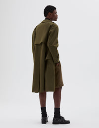 Imperméable à poches en biais - Green & Brown