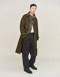 Imperméable à poches en biais - Green & Brown