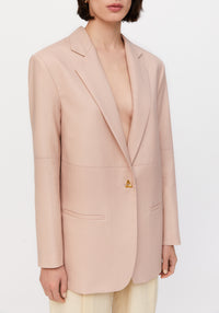 Blazer Mercedes classique en laine - Pale Rose